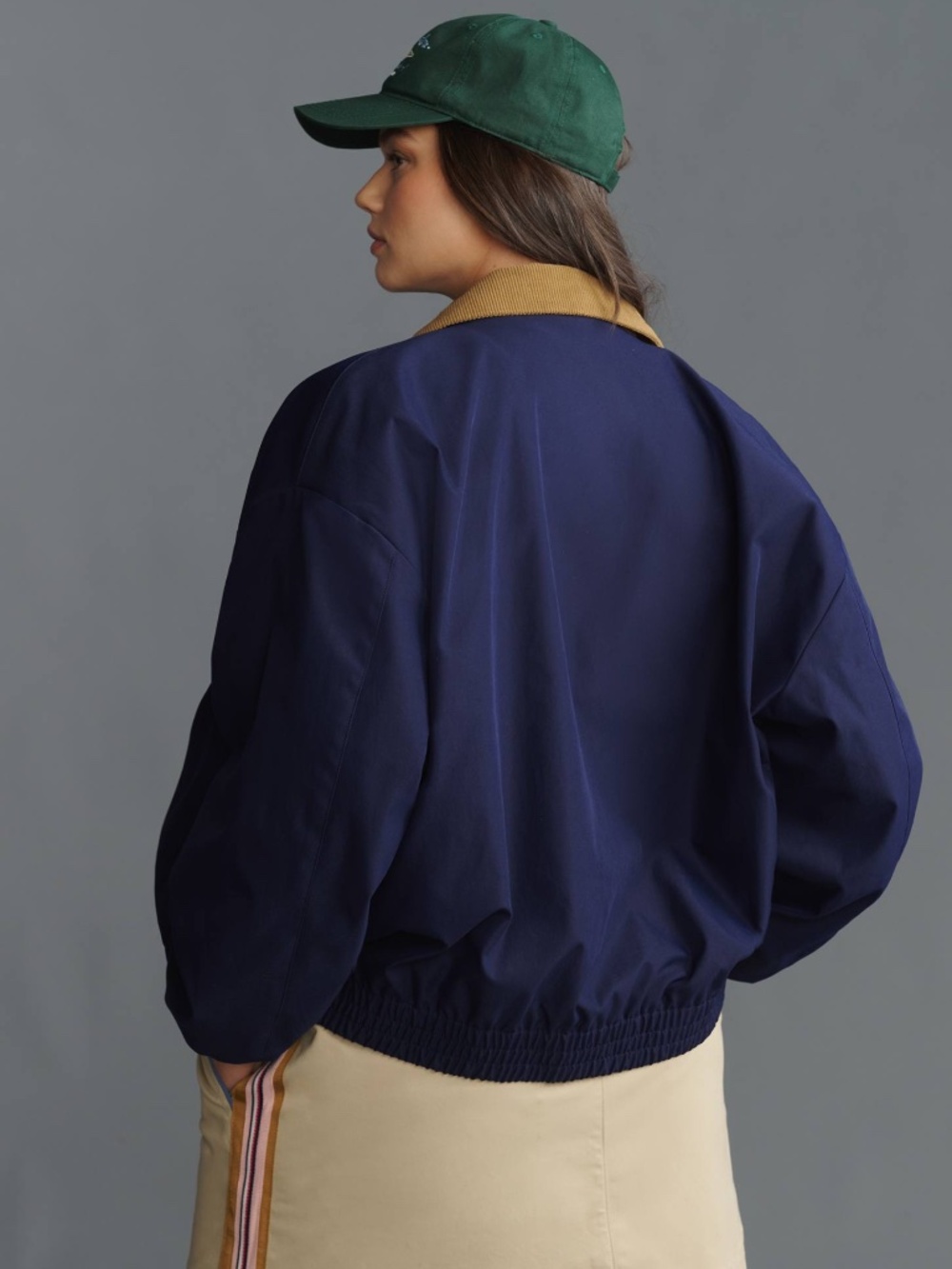 anthropologie | the rylie bomber jacket by pilcro | sportswear | navy | us 2x - Picture 5 of 7